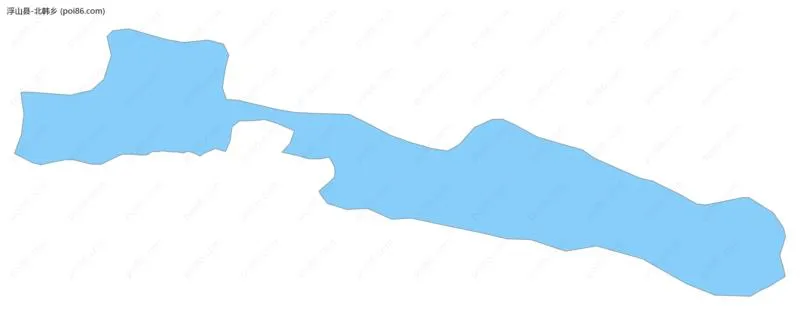 北韩乡边界地图