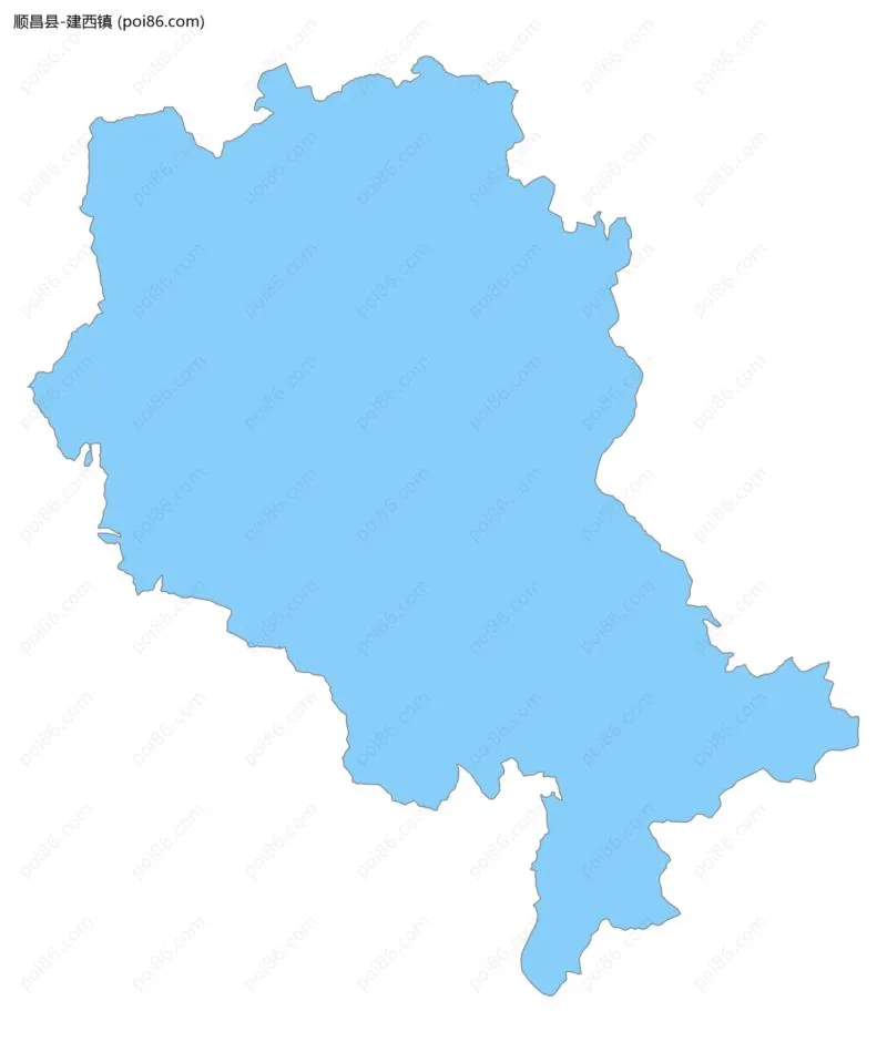 建西镇边界地图