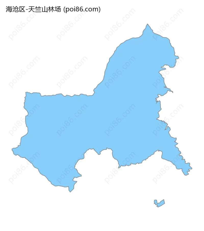 天竺山林场边界地图