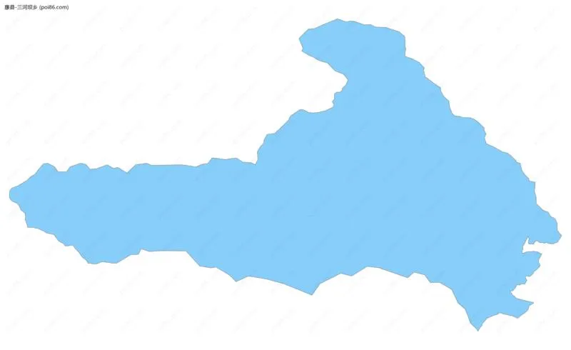 三河坝乡边界地图