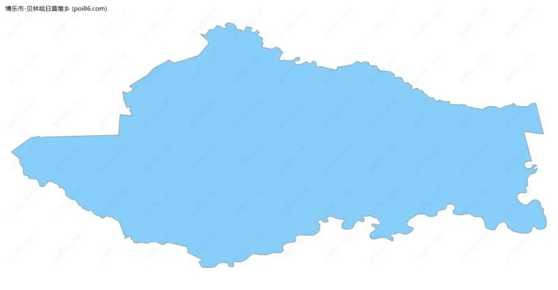 贝林哈日莫墩乡边界地图