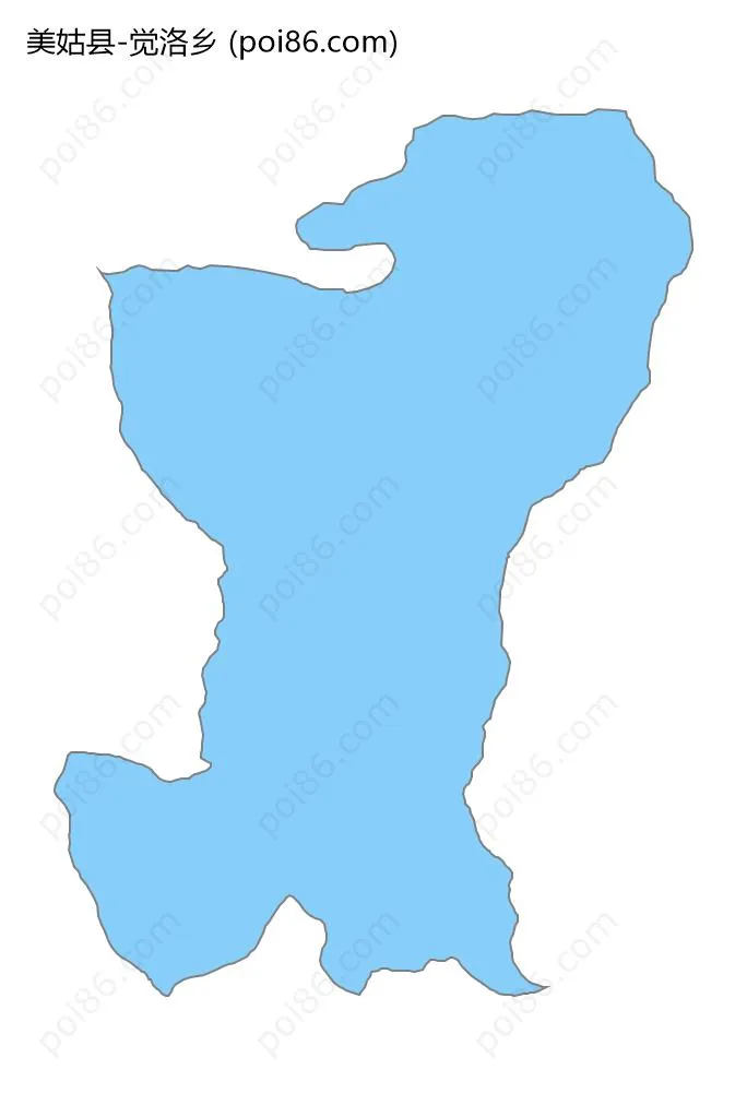 觉洛乡边界地图