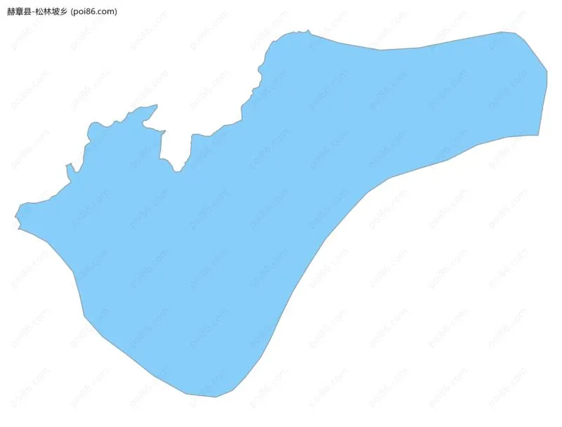 松林坡乡边界地图