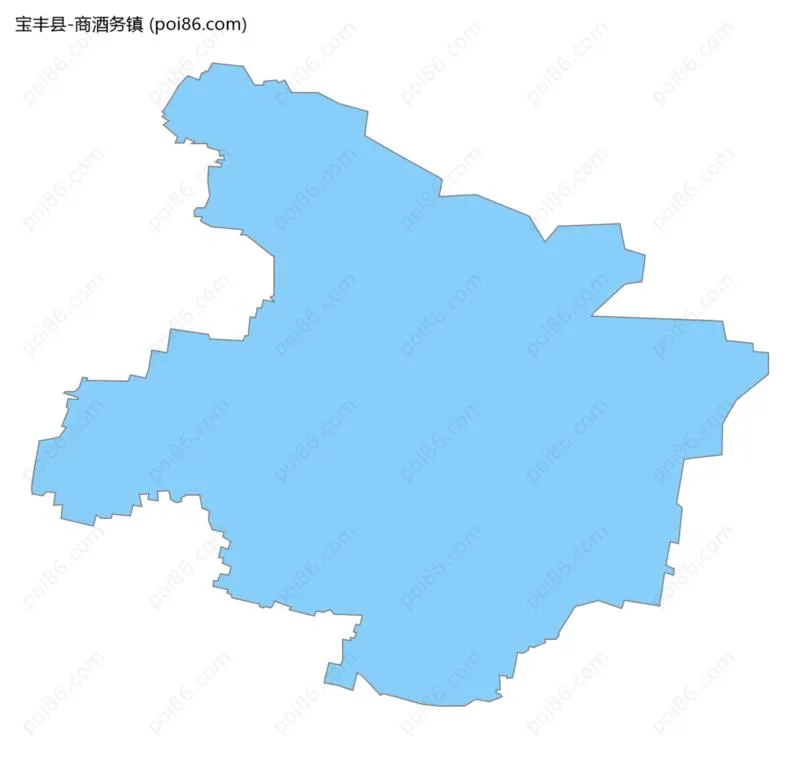 商酒务镇边界地图