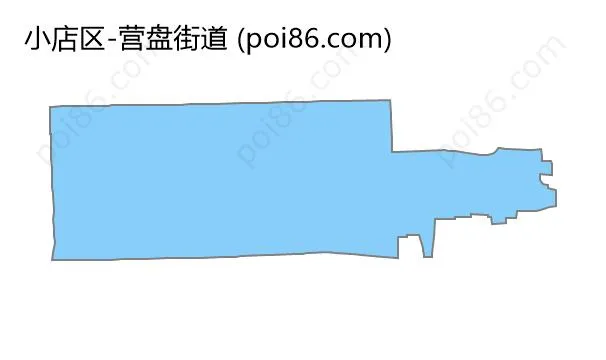 营盘街道边界地图