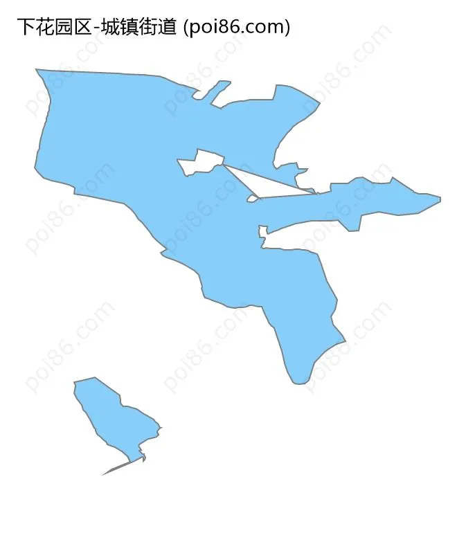 城镇街道边界地图