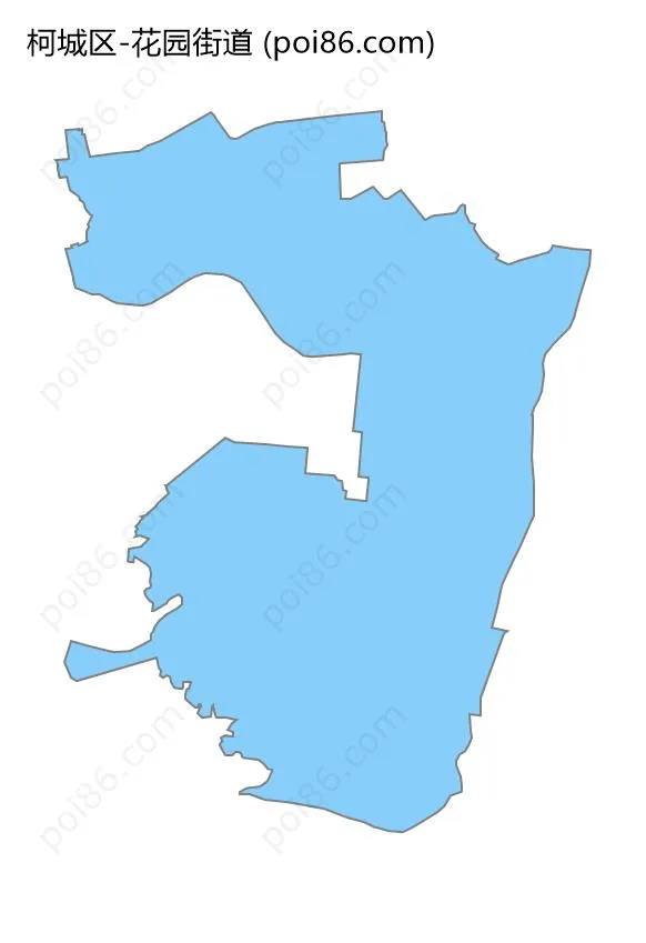 花园街道边界地图