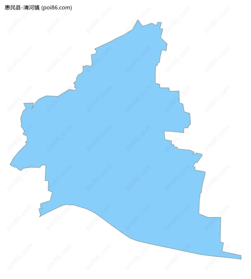清河镇边界地图