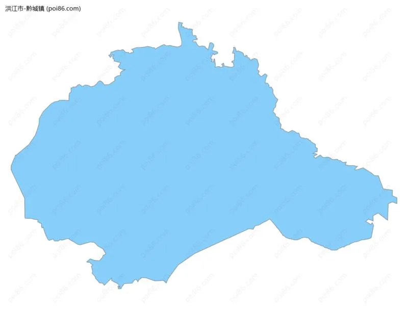 黔城镇边界地图