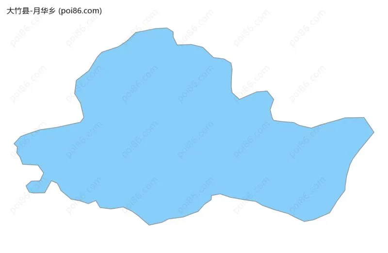 月华乡边界地图