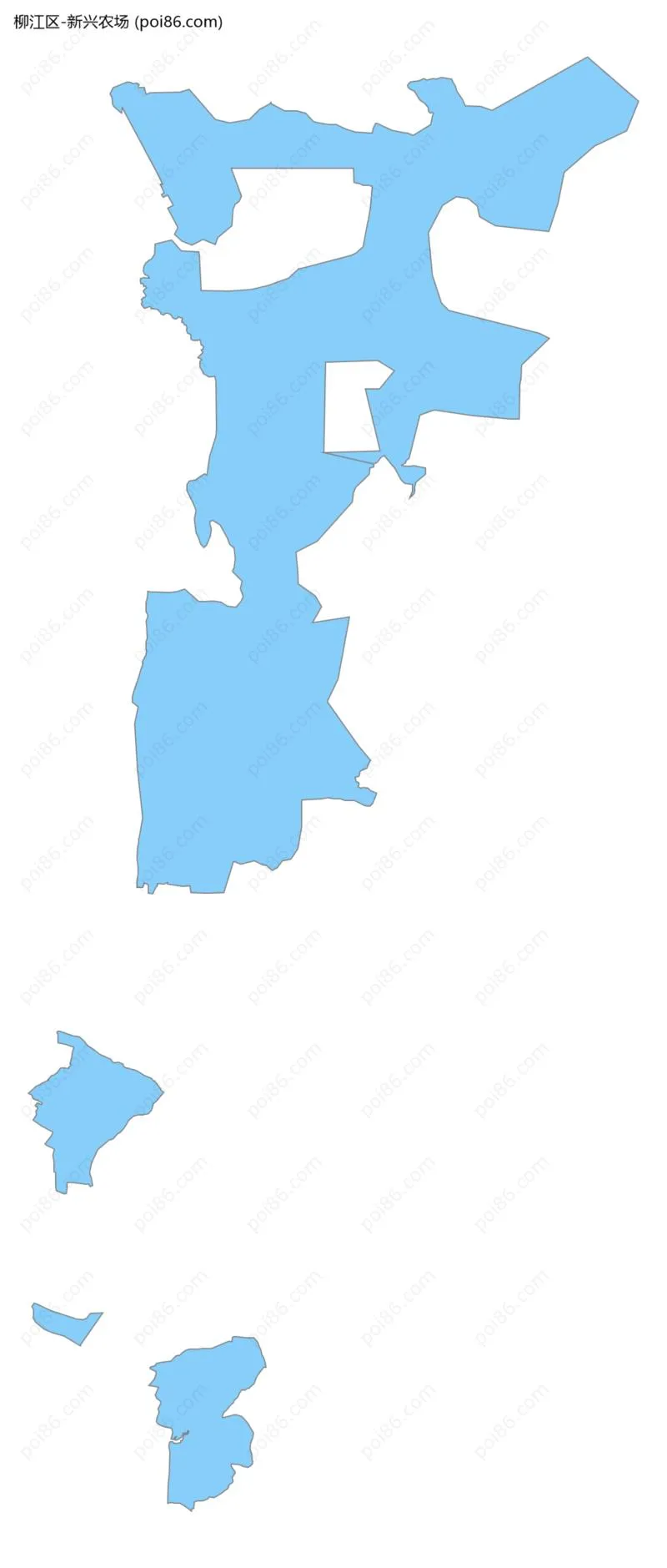 新兴农场边界地图