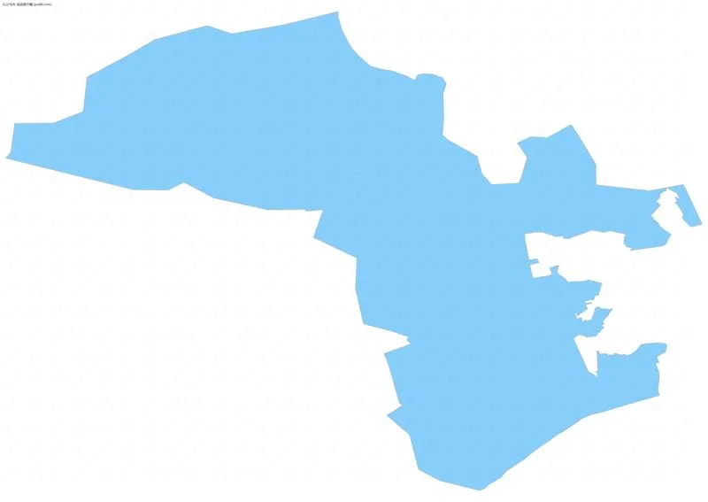 成吉思汗镇边界地图