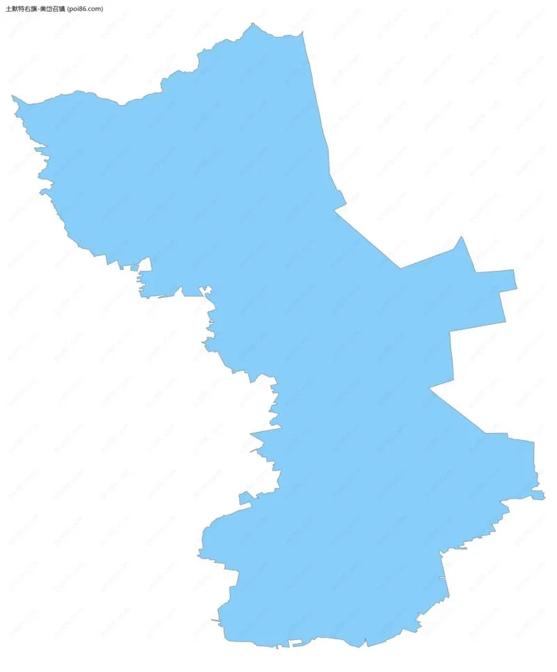 美岱召镇边界地图