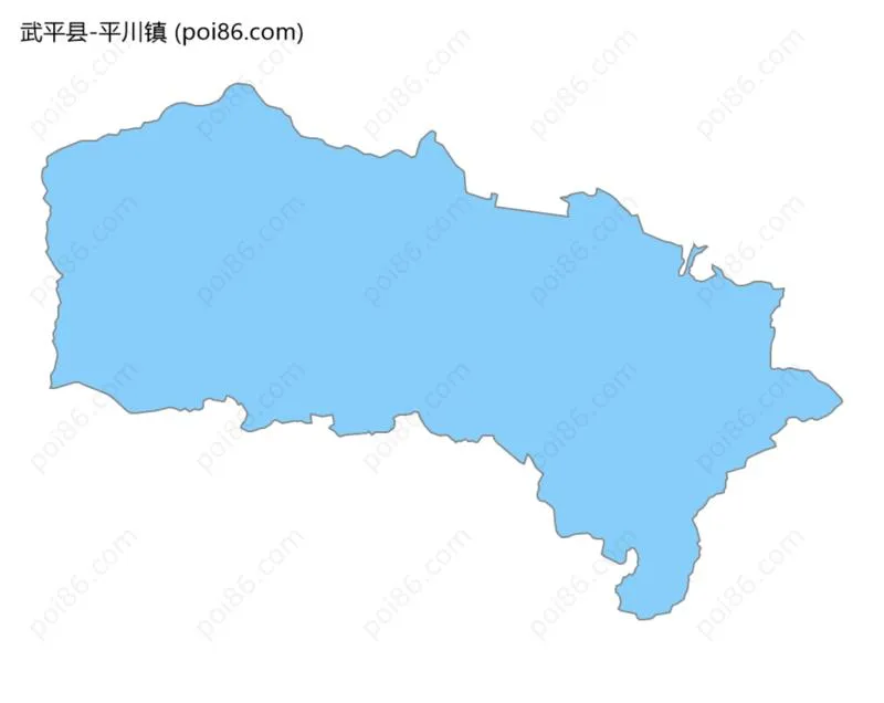 平川镇边界地图