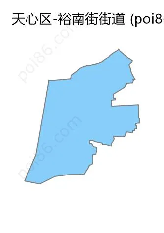 裕南街街道边界地图