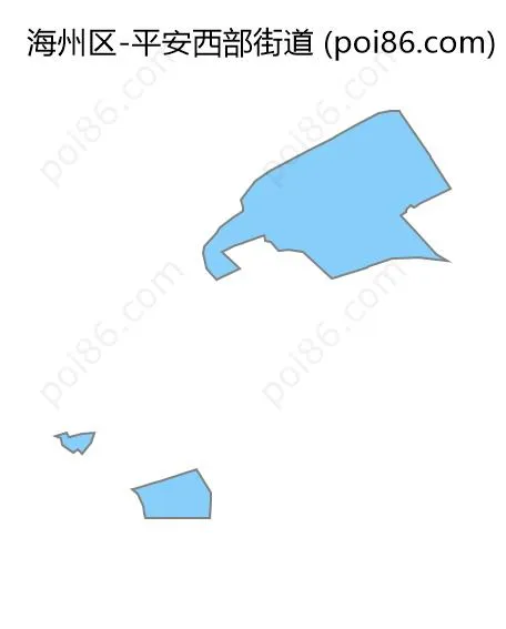 平安西部街道边界地图