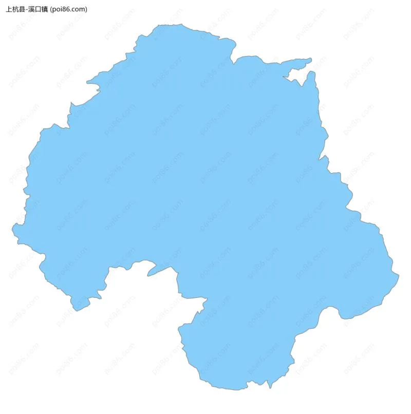 溪口镇边界地图