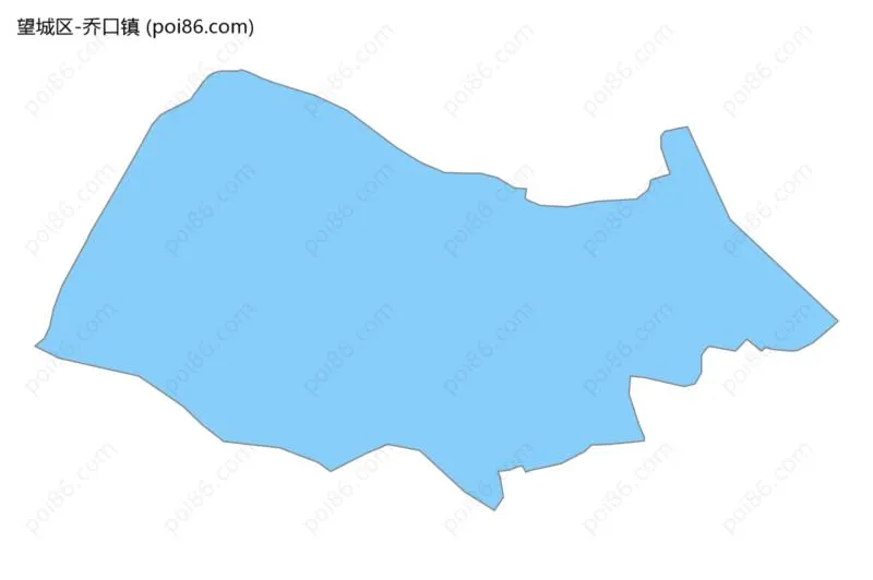 乔口镇边界地图