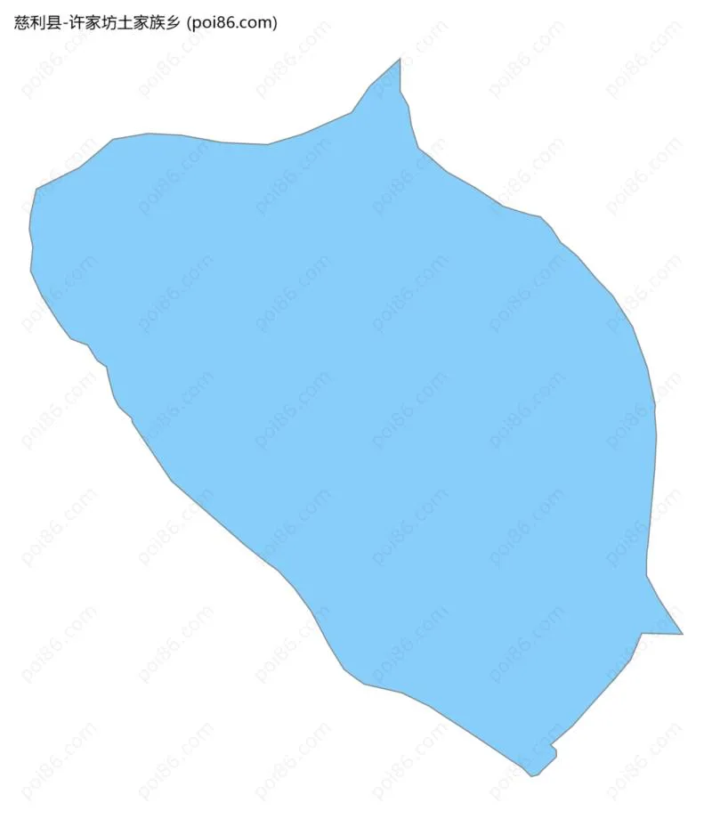 许家坊土家族乡边界地图