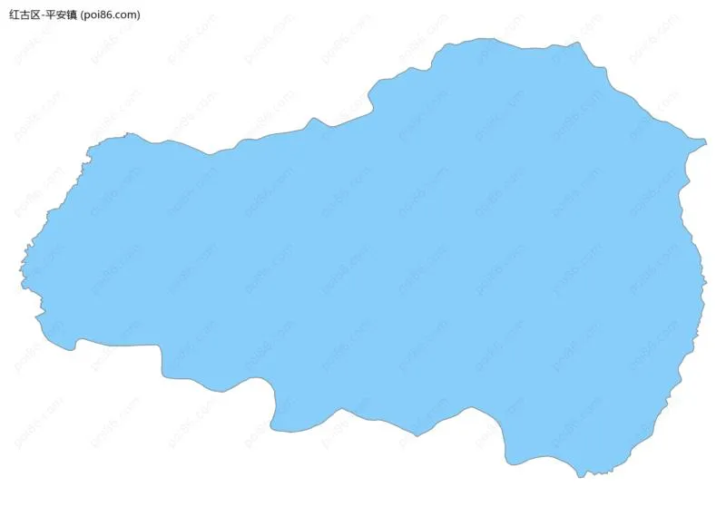 平安镇边界地图