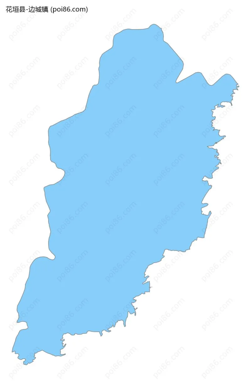 边城镇边界地图