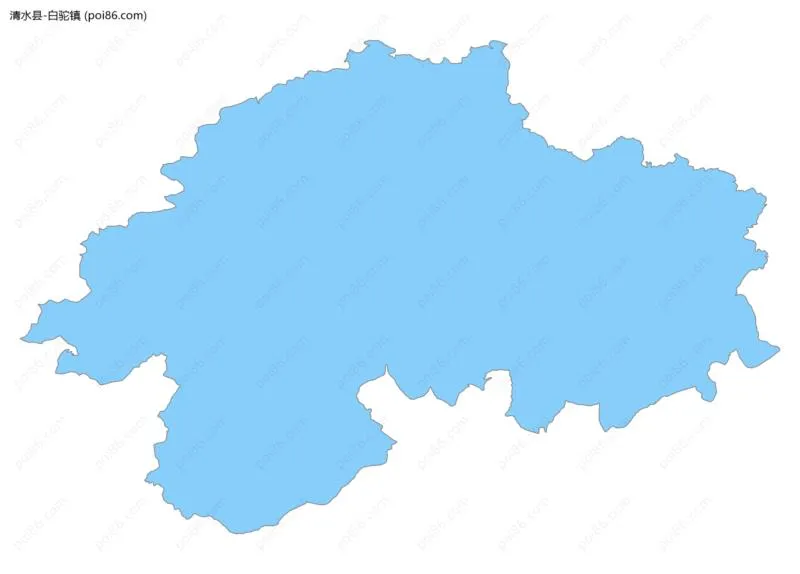 白驼镇边界地图