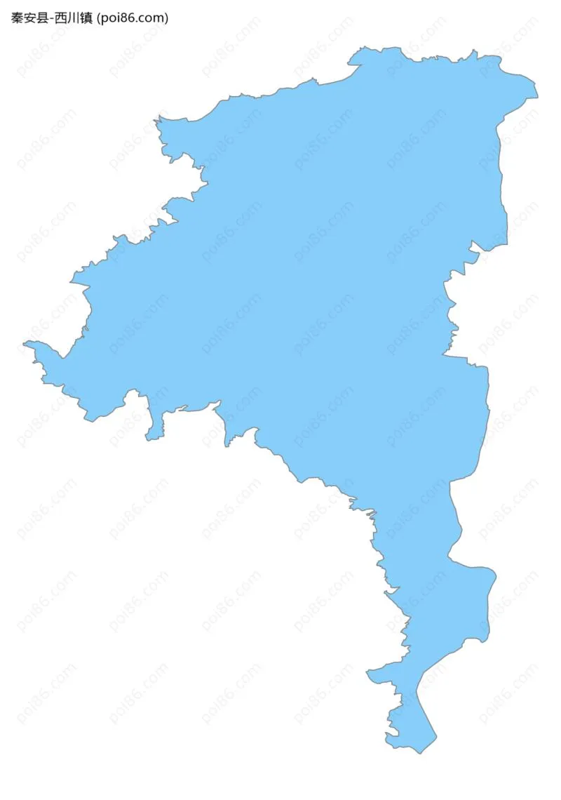 西川镇边界地图