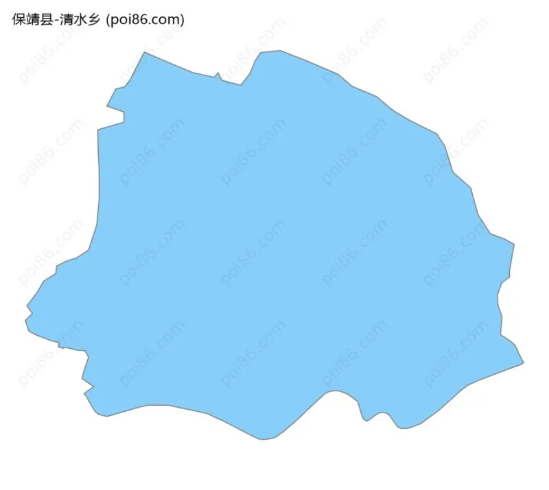 清水乡边界地图