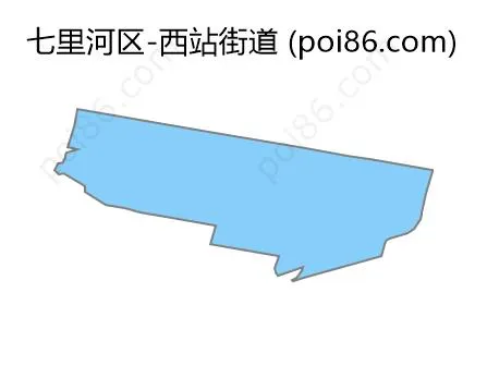 西站街道边界地图