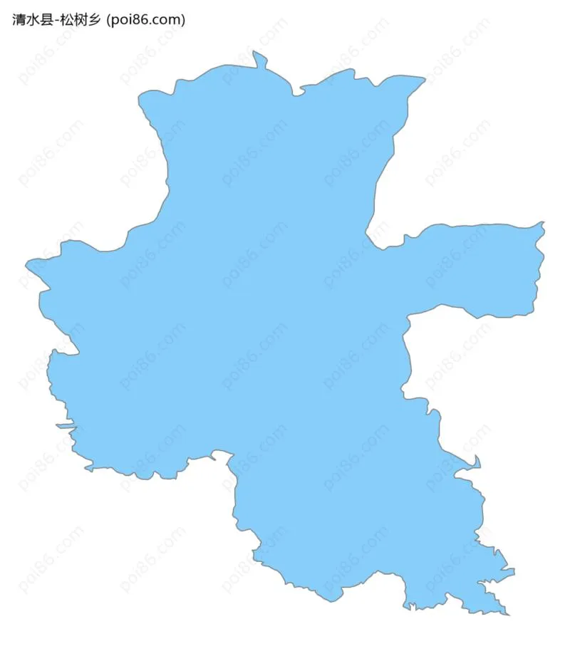 松树乡边界地图