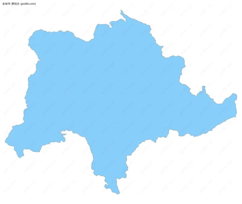 罗坊乡边界地图