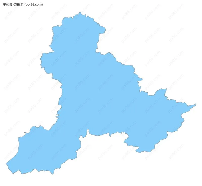 方田乡边界地图