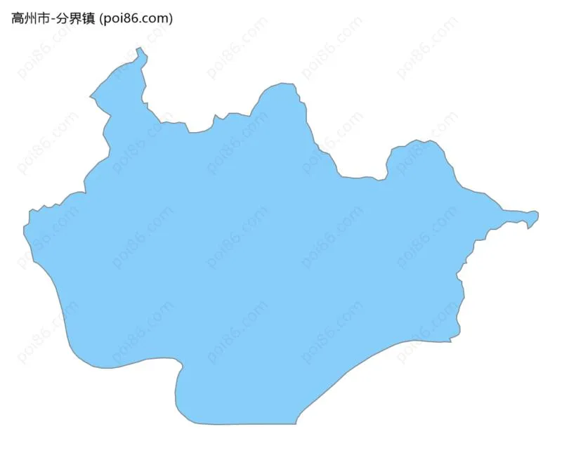 分界镇边界地图