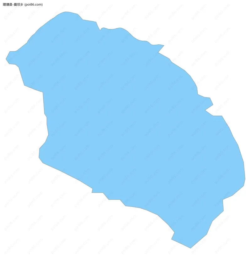 莫坝乡边界地图