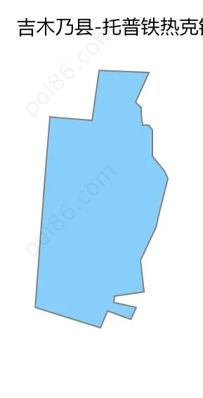 托普铁热克镇边界地图