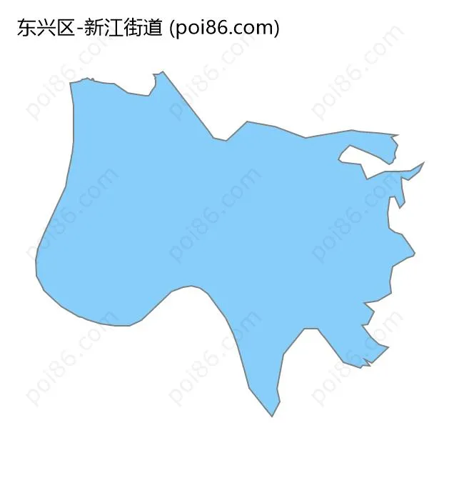 新江街道边界地图