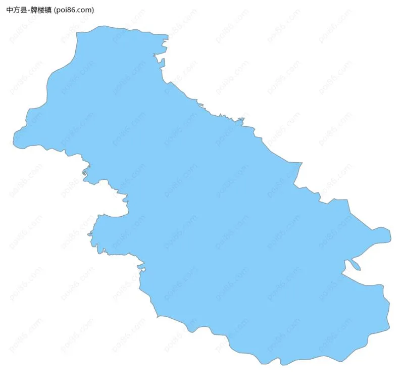 牌楼镇边界地图