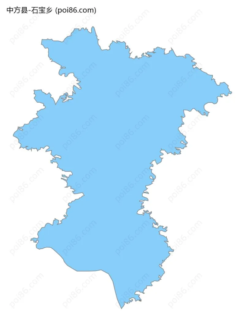 石宝乡边界地图