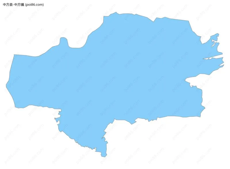 中方镇边界地图