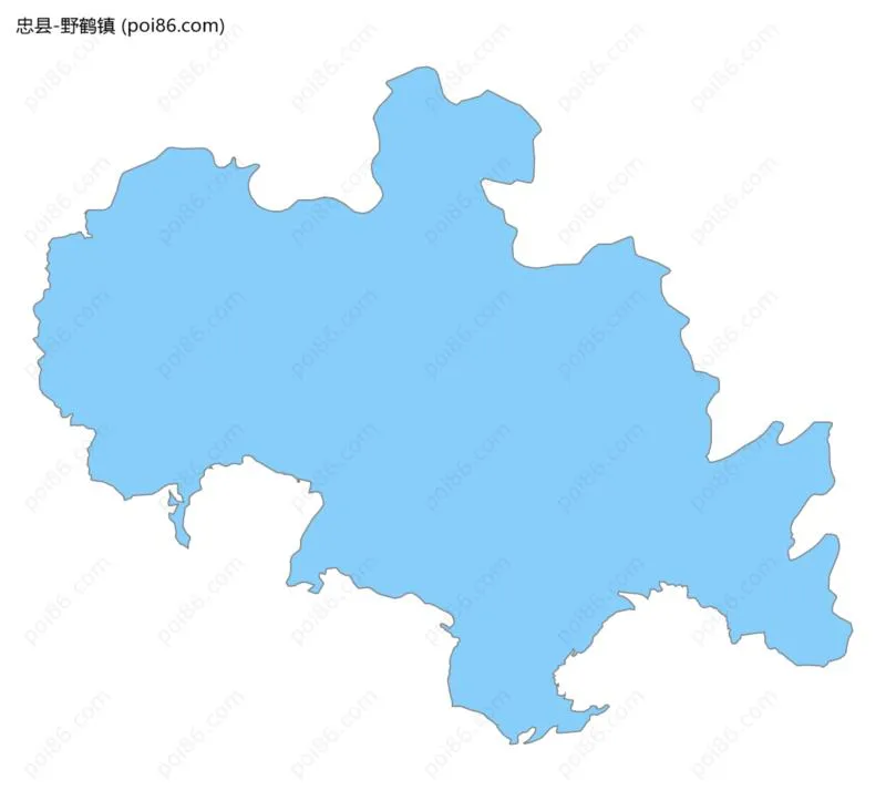 野鹤镇边界地图