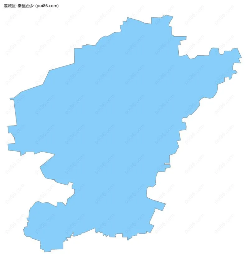 秦皇台乡边界地图