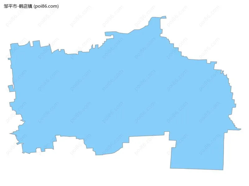 韩店镇边界地图