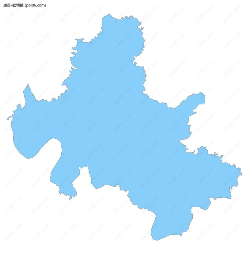 蚣坝镇边界地图