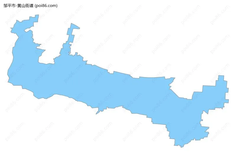 黄山街道边界地图