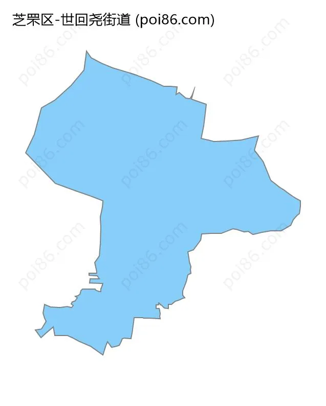 世回尧街道边界地图