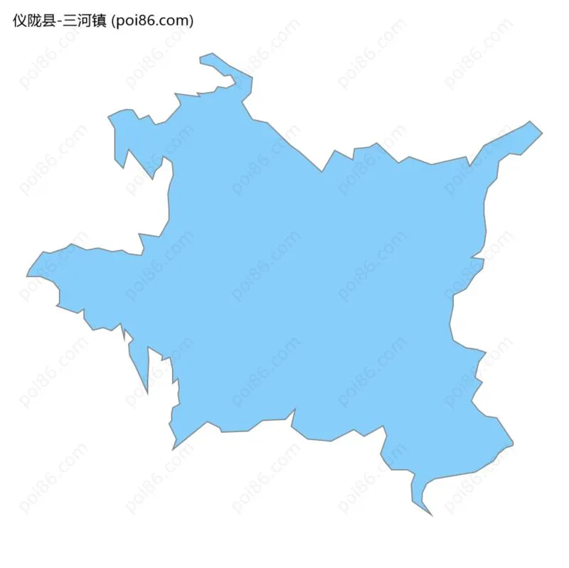 三河镇边界地图