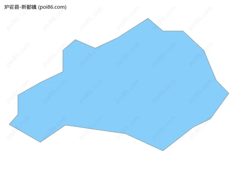 新都镇边界地图
