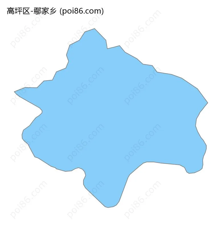 鄢家乡边界地图