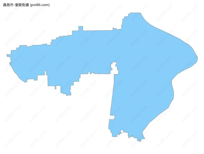 奎聚街道边界地图