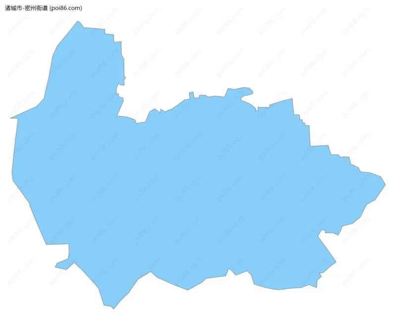 密州街道边界地图